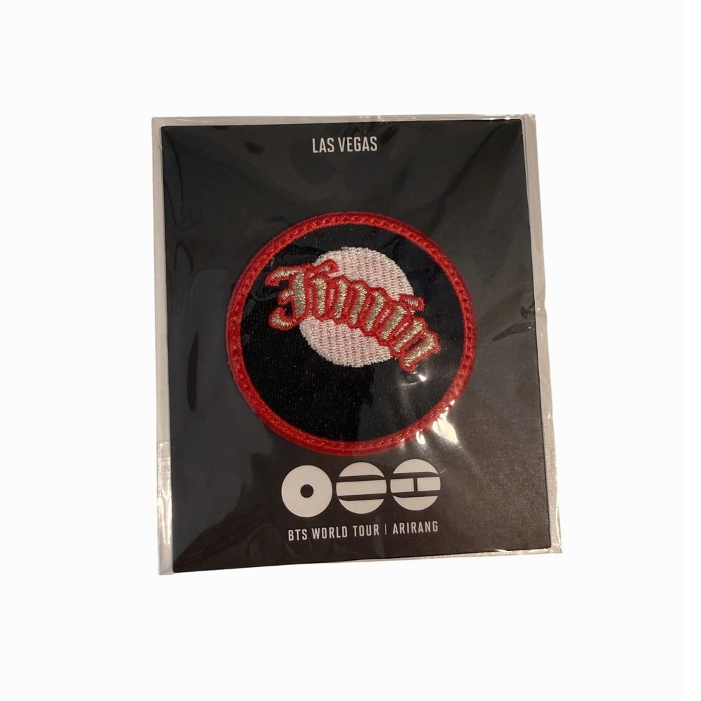 BTS World Tour Arirang Jimin Embroidered Patch Clip Las Vegas Ver Official HYBE